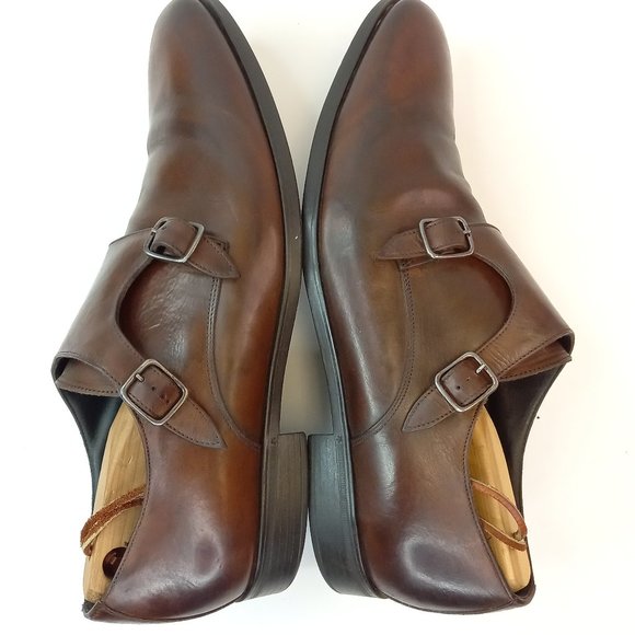 To Boot NYC Brown Leather Double Monk Strap Shoes (10 US) - Picture 3 of 11
